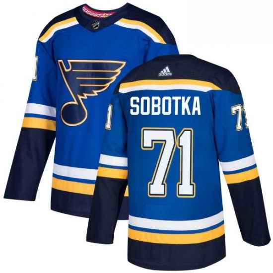 Mens Adidas St Louis Blues #71 Vladimir Sobotka Premier Royal Blue Home NHL Jersey->st.louis blues->NHL Jersey