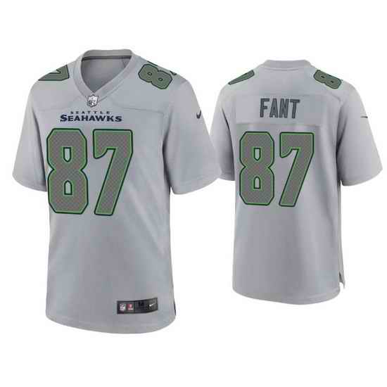 Men Seattle Seahawks #87 Noah Fant Grey Atmosphere Fashion Stitched Game Jersey->san francisco 49ers->NFL Jersey