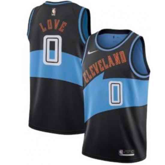 Men Cleveland Cavaliers #0 Kevin Love Black Blue Stitched Basketball Jersey->cleveland cavaliers->NBA Jersey