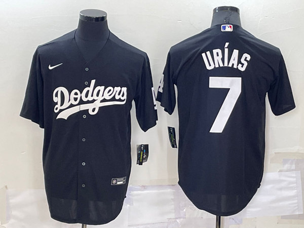 Men's Los Angeles Dodgers #7 Julio Urias Black Cool Base Stitched Jersey->chicago white sox->MLB Jersey