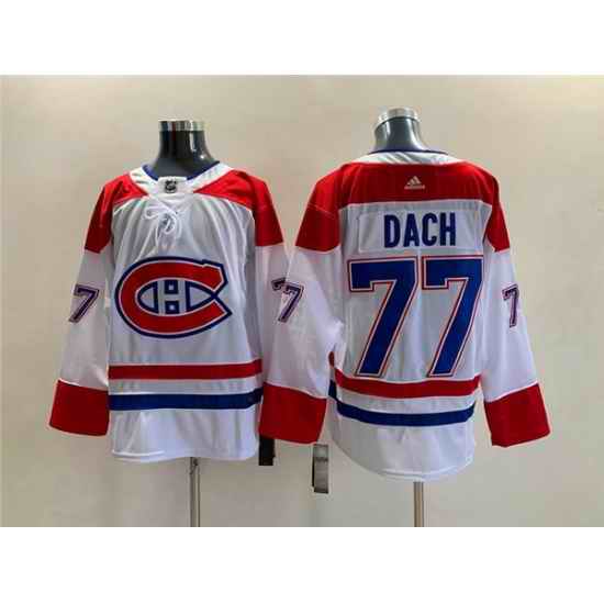 Men Montreal Canadiens #77 Kirby Dach White Stitched Jersey->pittsburgh penguins->NHL Jersey