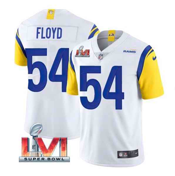 Nike Rams #54 Leonard Floyd White 2022 Super Bowl LVI Vapor Limited Jersey->los angeles rams->NFL Jersey