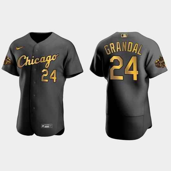 Men Chicago White Sox Yasmani Grandal 2022 Mlb All Star Game Authentic Black Men Jersey->2022 all star->MLB Jersey