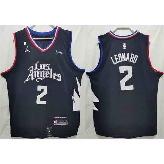 Men Los Angeles Clippers #2 Kawhi Leonard Black Stitched Jersey->houston rockets->NBA Jersey