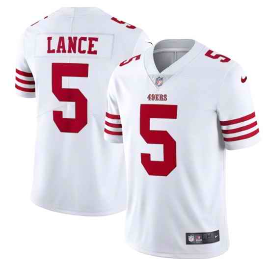 Men San Francisco 49ers #5 Trey Lance 2022 New White Vapor Untouchable Stitched Jersey->san francisco 49ers->NFL Jersey