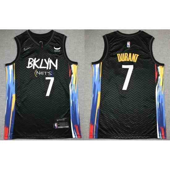 Men Brooklyn Nets Kevin Durant #7 75th Anniversary Nike Swingman Stitched Basketball Jersey->boston celtics->NBA Jersey