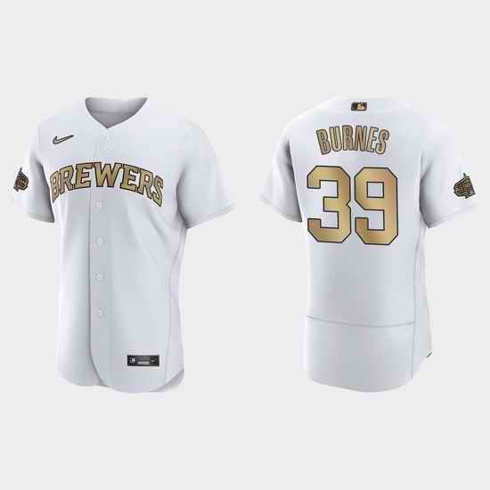 Men Corbin Burnes Milwaukee Brewers 2022 Mlb All Star Game Authentic White Jersey->2022 all star->MLB Jersey