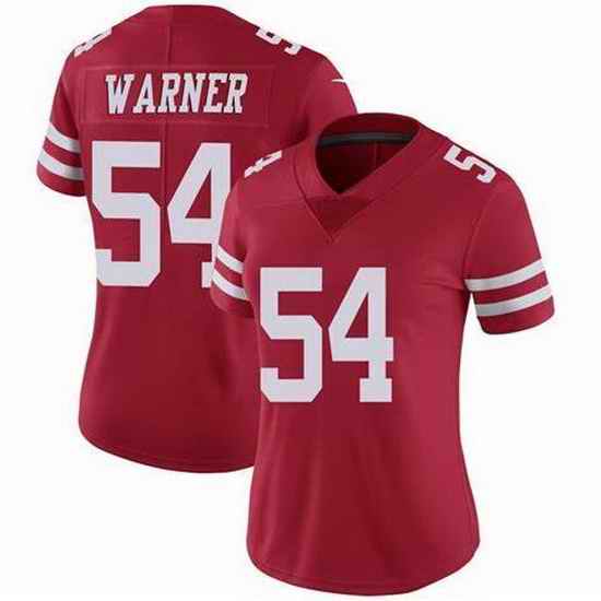 Women Nike San Francisco 49ers Fred Warner #54 Red Vapor Untouchable Limited NFL Jersey->women nfl jersey->Women Jersey