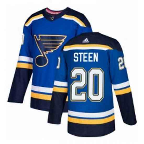 Mens Adidas St Louis Blues #20 Alexander Steen Premier Royal Blue Home NHL Jersey->st.louis blues->NHL Jersey