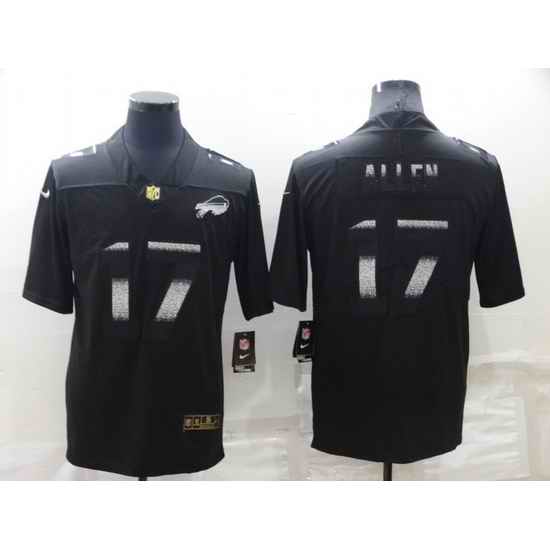 Men Buffalo Bills #17 Josh Allen Black Shadow Stitched Jersey->buffalo bills->NFL Jersey