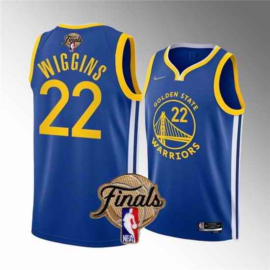 Men Golden State Warriors #22 Andrew Wiggins 2022 Royal NBA Finals Stitched Jersey->golden state warriors->NBA Jersey