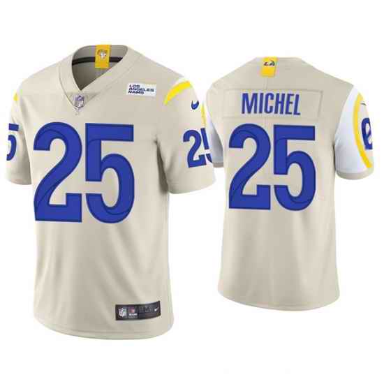 Men Los Angeles Rams #25 Sony Michel 2021 Bone Vapor Untouchable Limited Stitched Football Jersey->indianapolis colts->NFL Jersey