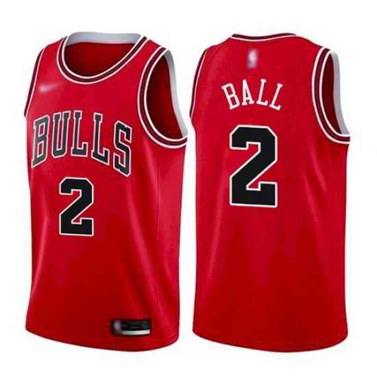 Men Chicago Bulls #2 Lonzo Ball Red 2021 Nike Swingman Stitched Jersey->chicago bulls->NBA Jersey