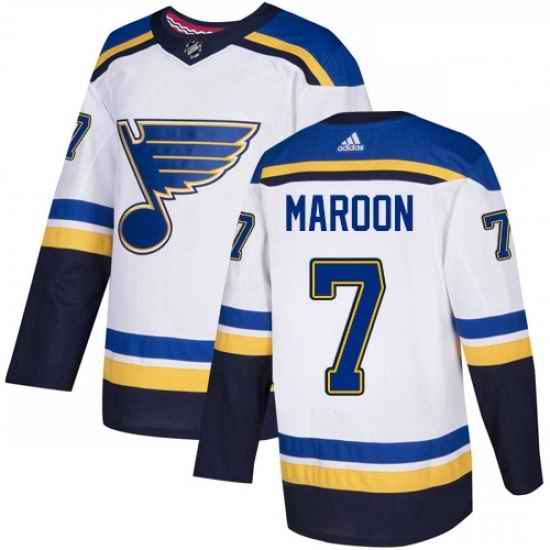 Youth Adidas St Louis Blues #7 Patrick Maroon Authentic White Away NHL Jersey->youth nhl jersey->Youth Jersey