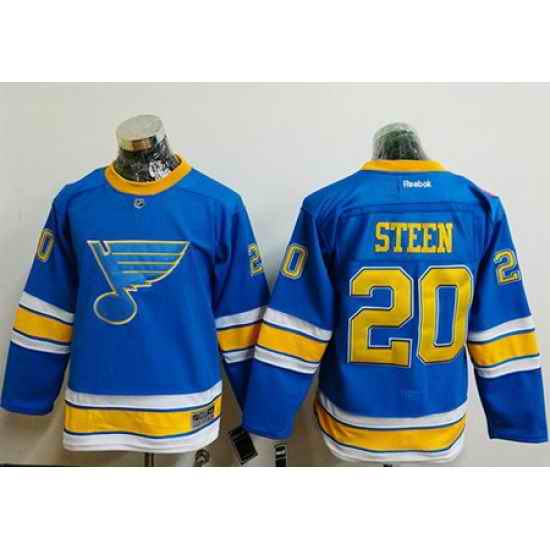 Blues #20 Alexander Steen Light Blue 2017 Winter Classic Stitched Youth NHL Jersey->youth nhl jersey->Youth Jersey