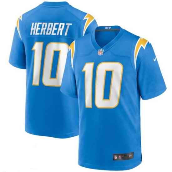 Men Nike Los Angeles Chargers #10 Justin Herbert Light Blue Vapor Limited Jersey->denver broncos->NFL Jersey