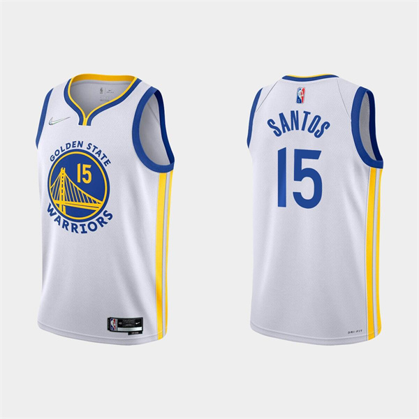 Men's Golden State Warriors #15 Gui Santos 2022 White Stitched Basketball Jersey->golden state warriors->NBA Jersey