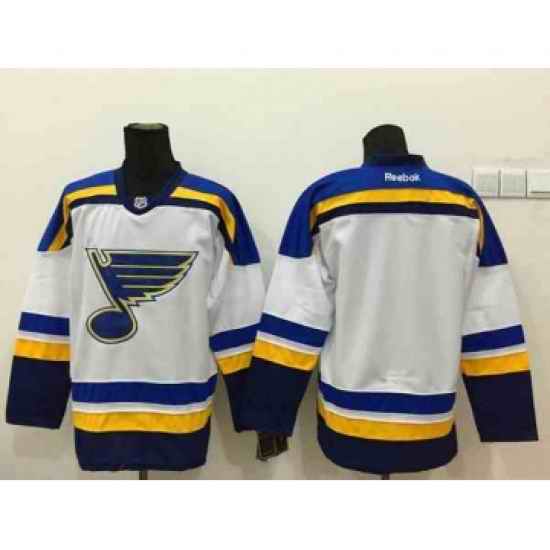 nhl jerseys st. louis blues blank white->st.louis blues->NHL Jersey