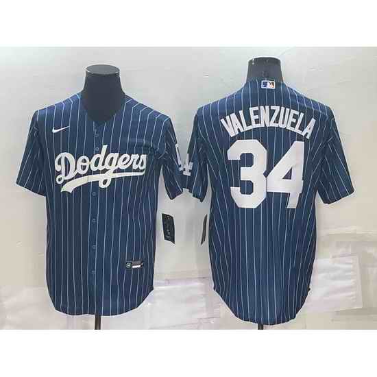 Men Los Angeles Dodgers #34 Toro Valenzuela Navy Cool Base Stitched Baseball Jersey->los angeles dodgers->MLB Jersey