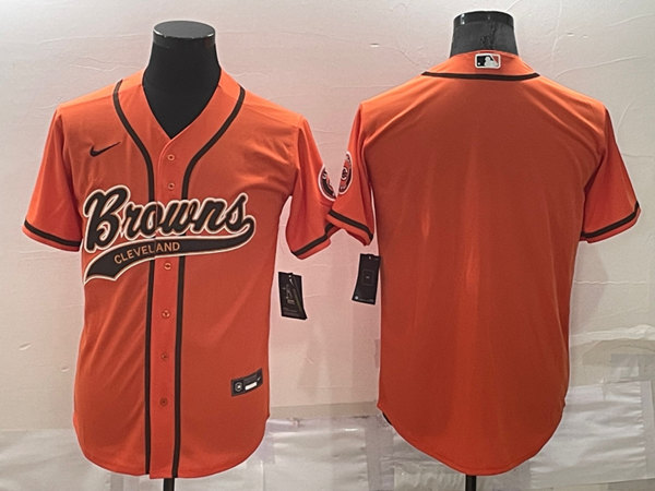Men's Cleveland Browns Blank Orange Stitched Jersey->dallas cowboys->NFL Jersey