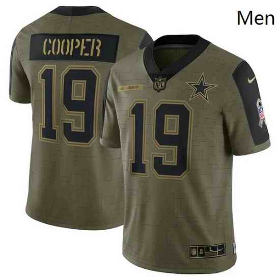 Men's Dallas Cowboys Amari Cooper Nike Olive 2021 Salute To Service Limited Player Jersey->cleveland browns->NFL Jersey