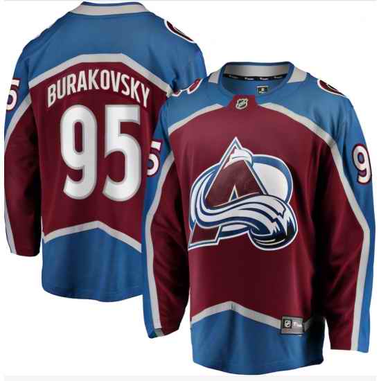 Mens Adidas Colorado Avalanche #95 Andre Burakovsky Burgundy Home Authentic Stitched NHL Jersey->colorado avalanche->NHL Jersey