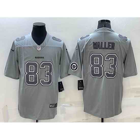 Men Las Vegas Raiders #83 Darren Waller Grey Atmosphere Fashion Stitched Jersey->las vegas raiders->NFL Jersey