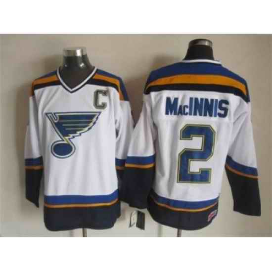 NHL St.Louis Blues #2 MacINNIS white jerseys->st.louis blues->NHL Jersey