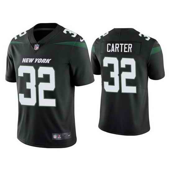 New York Jets #32 Michael Carter 2021 Black Vapor Untouchable Limited Stitched Jersey->pittsburgh steelers->NFL Jersey