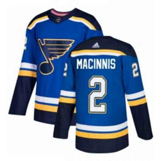 Mens Adidas St Louis Blues #2 Al Macinnis Authentic Royal Blue Home NHL Jersey->st.louis blues->NHL Jersey