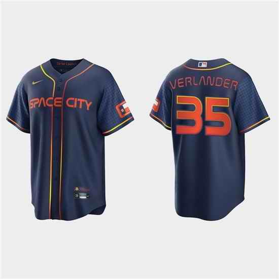 Youth Houston Astros #35 Justin Verlander 2022 Navy City Connect Stitched Jersey->youth mlb jersey->Youth Jersey