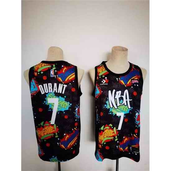 Men Brooklyn Nets #7 Kevin Durant 2021 Black Stitched Basketball Jersey->brooklyn nets->NBA Jersey