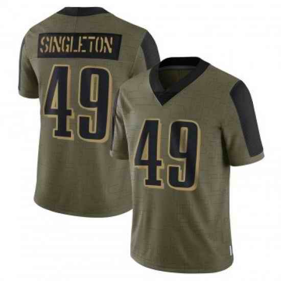 Men Philadelphia Eagles #49 Alex Singleton Olive Limited 2021 Salute To Service Nike Jersey->philadelphia eagles->NFL Jersey