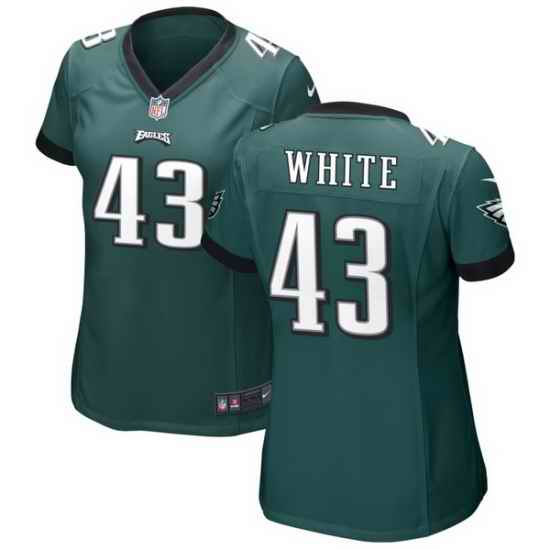 Women Philadelphia Eagles #43 Kyzir White Green Vapor Untouchable Limited Stitched Jersey->philadelphia eagles->NFL Jersey