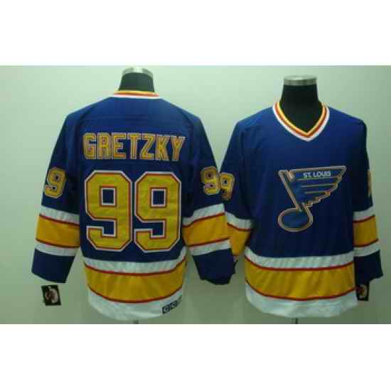 ST.LOUIS BLUES #99 Gretzky Blue Jerseys CCM->st.louis blues->NHL Jersey