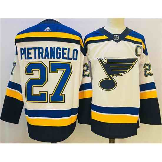 Men St  Louis Blues #27 Alex Pietrangelo Cream Winter Classic Stitched Jersey->pittsburgh penguins->NHL Jersey