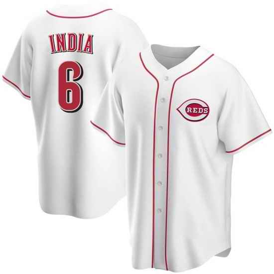 Men Cincinnati Reds #6 Jonathan India White Cool Base Stitched Jersey->women mlb jersey->Women Jersey