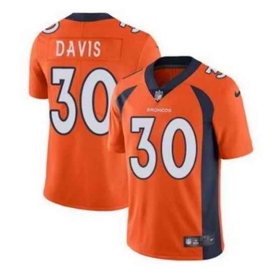Men Denver Broncos #30 Terrell Davis Orange Vapor Untouchable Limited Stitched jersey->indianapolis colts->NFL Jersey