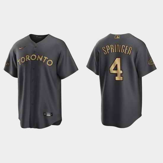Men George Springer Toronto Blue Jays 2022 Mlb All Star Game Charcoal  Jersey->2022 all star->MLB Jersey