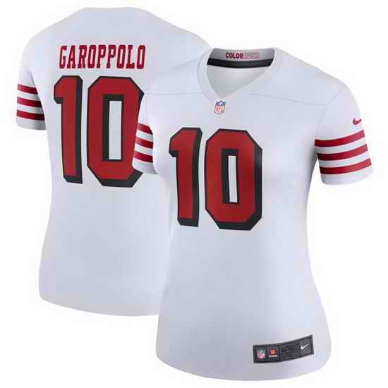Women Nike San Francisco 49ers Jimmy Garoppolo #10 Rush NFL Jersey->women nfl jersey->Women Jersey