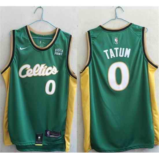 Men Boston Celtics #0 Jayson Tatum Green Stitched Basketball Jersey->brooklyn nets->NBA Jersey