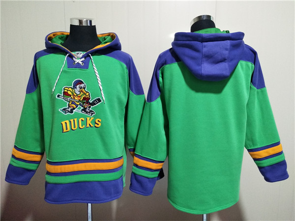 Men's Anaheim Ducks Blank Green Ageless Must-Have Lace-Up Pullover Hoodie->new jersey devils->NHL Jersey