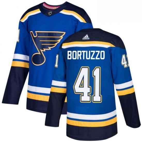 Mens Adidas St Louis Blues #41 Robert Bortuzzo Premier Royal Blue Home NHL Jersey->st.louis blues->NHL Jersey