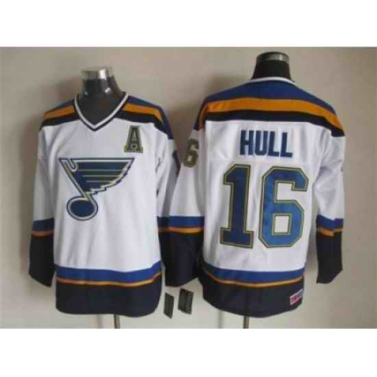 NHL St.Louis Blues #16 Brett Hull white jerseys->st.louis blues->NHL Jersey