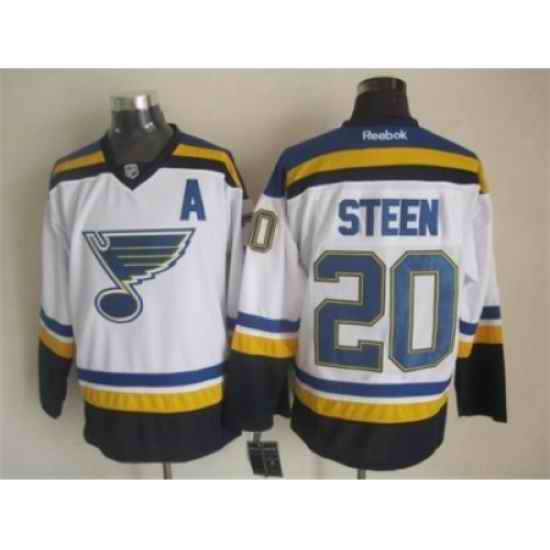 NHL St. Louis Blues #20 Alexander Steen blue-white jerseys->st.louis blues->NHL Jersey