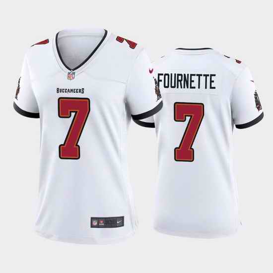 Women Nike Tampa Bay Buccaneers #7 Leonard Fournette White Vapor Limited Jersey->women nfl jersey->Women Jersey