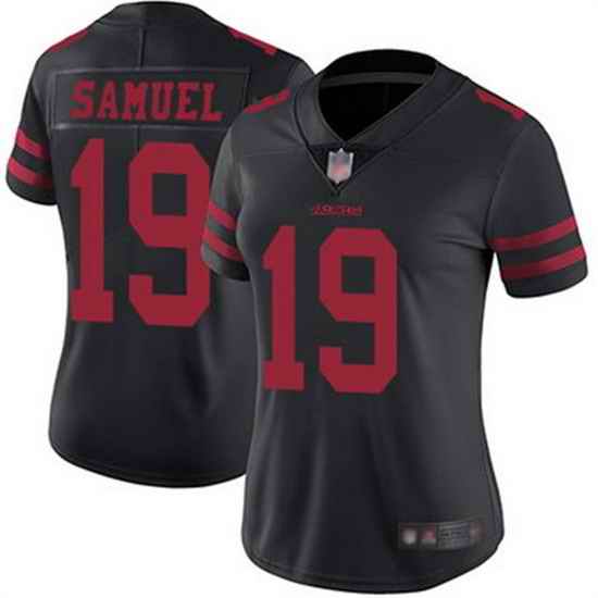 Women NFL San Francisco 49ers #19 Deebo Samuel Black Vapor Untouchable Limited Stitched Jersey->women nfl jersey->Women Jersey