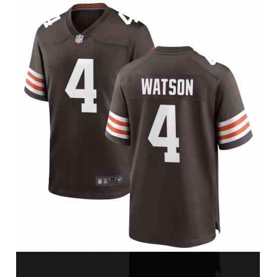 Men Nike Cleveland Browns #4 Deshaun Watson Brown Color Vapor Limited NFL Jersey->cleveland browns->NFL Jersey