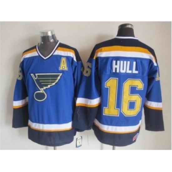 NHL St.Louis Blues #16 Brett Hull blue jerseys->st.louis blues->NHL Jersey