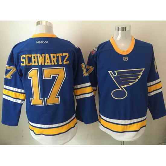 Blues #17 Jaden Schwartz Blue 2017 Winter Classic Reebok Jersey->st.louis blues->NHL Jersey